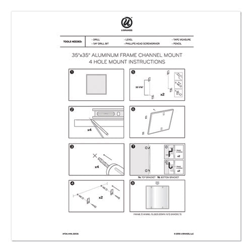 Pinit Magnetic Dry Erase Board, 35 X 35, White