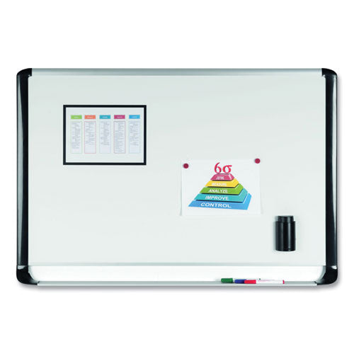 Gold Ultra Magnetic Dry Erase Boards, 48 X 36, White Surface, Black Aluminum Frame