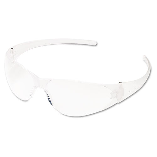 Checkmate Wraparound Safety Glasses, Clr Polycarbonate Frame, Coated Clear Lens, 12/box