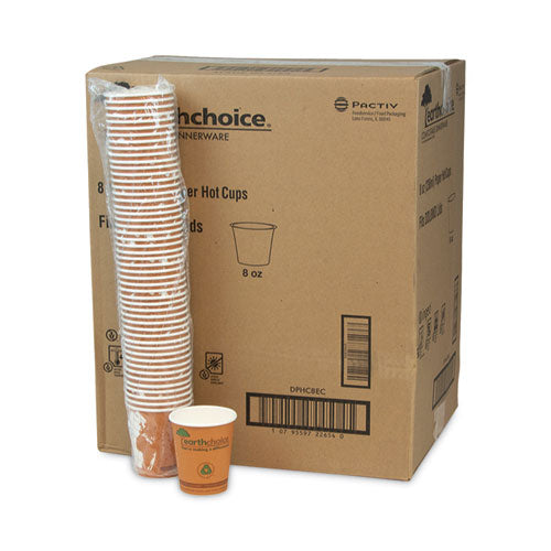 Earthchoice Compostable Paper Cup,, 8 Oz, Orange, 1,000/carton