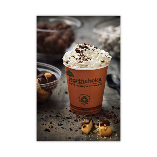 Earthchoice Compostable Paper Cup,, 8 Oz, Orange, 1,000/carton