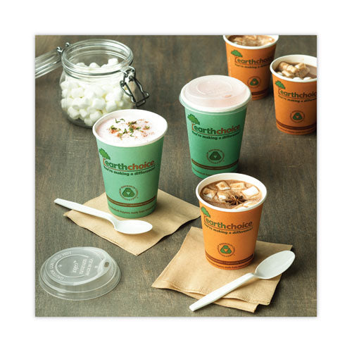 Earthchoice Compostable Paper Cup,, 8 Oz, Orange, 1,000/carton