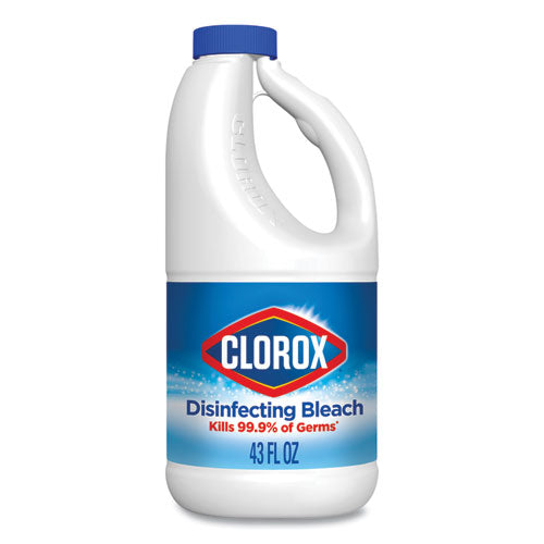 Regular Bleach With Cloromax Technology, 43 Oz Bottle, 6/carton