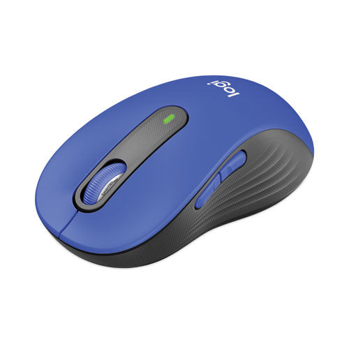 Signature M650 Wireless Mouse, Large, 2.4 Ghz Frequency, 33 Ft Wireless Range, Right Hand Use, Blue