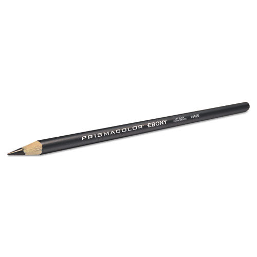 Ebony Sketching Pencil, 4 Mm, 2b, Jet Black Lead, Black Matte Barrel, Dozen