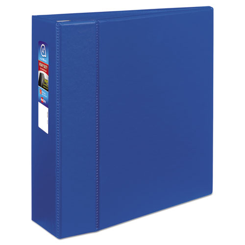 Heavy-duty Non-view Binder With Durahinge And Locking One Touch Ezd Rings, 3 Rings, 4" Capacity, 11 X 8.5, Blue