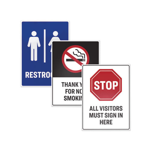 Surface Safe Removable Label Safety Signs, Inkjet/laser Printers, 3.5 X 5, White, 4/sheet, 15 Sheets/pack