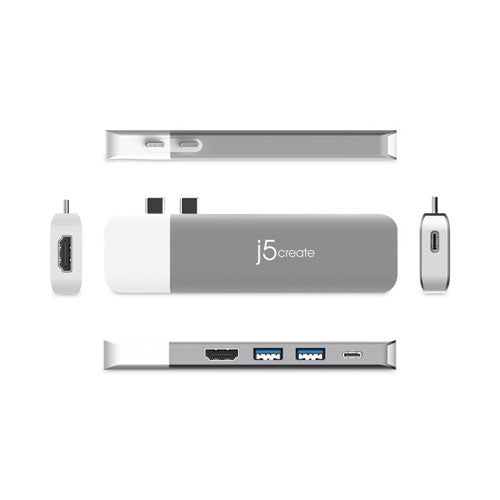 Ultradrive Usb-c Dual Display Modular Minidock, Silver