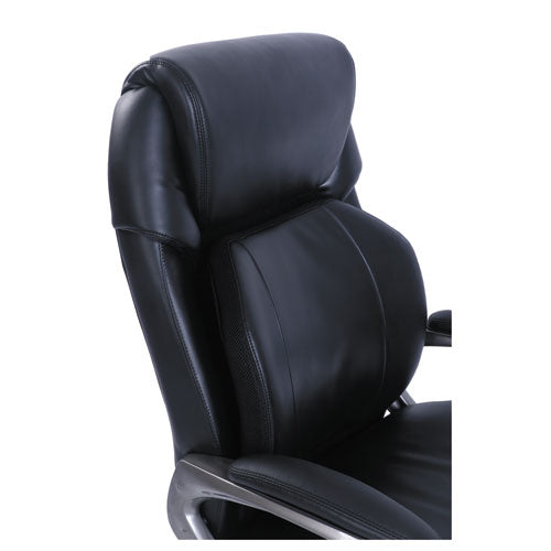 Cosset Big And Tall Executive Chair, Supports Up To 400 Lb, 19" To 22" Seat Height, Black Seat/back, Slate Base