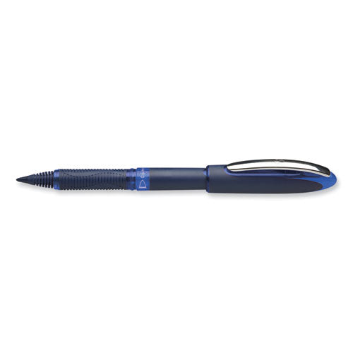 One Business Roller Ball Pen, Stick, Fine 0.6 Mm, Blue Ink, Blue Barrel, 10/box