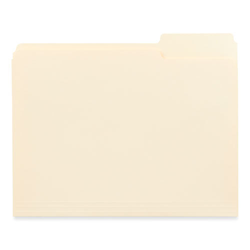 Top Tab File Folders, 1/3-cut Tabs: Assorted, Letter Size, 0.75" Expansion, Manila, 250/box