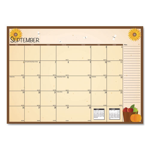 Seasonal Monthly Planner, Seasonal Artwork, 10 X 7, Light Blue Cover, 12-month (july To June): 2022 To 2023