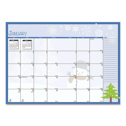 Seasonal Monthly Planner, Seasonal Artwork, 10 X 7, Light Blue Cover, 12-month (july To June): 2022 To 2023