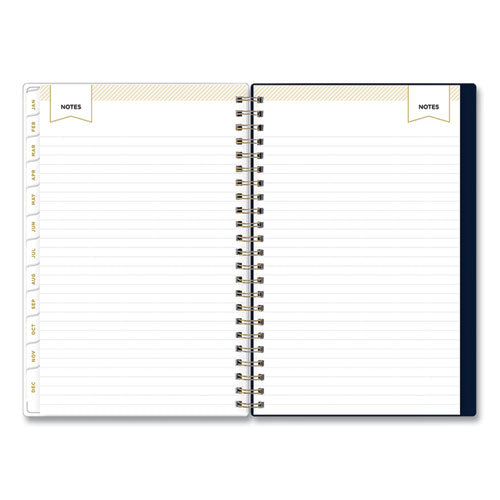 Day Designer Peyton Create-your-own Cover Weekly/monthly Planner, Floral Artwork, 8 X 5, Navy Cover, 12-month (jan-dec): 2024