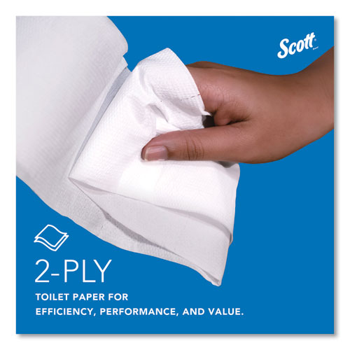 Essential 100% Recycled Fiber Jrt Bathroom Tissue For Business, Septic Safe, 2-ply, White, 3.55" X 1,000 Ft, 12 Rolls/carton