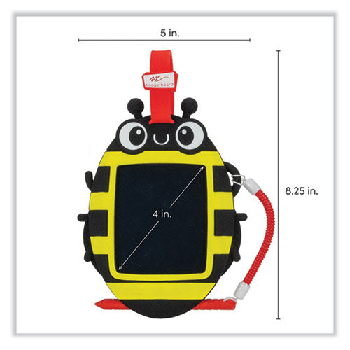 Sketch Pals Digital Doodle Pad, Dart The Bee, 4" Lcd Touchscreen, 5" X 8.25", Black/yellow/white