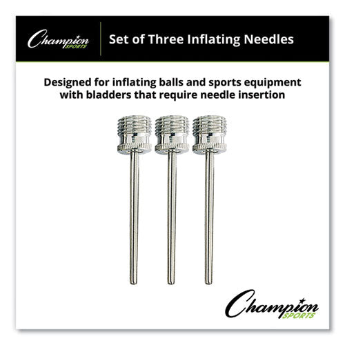 Nickel-plated Inflating Needles For Electric Inflating Pump, 3/pack