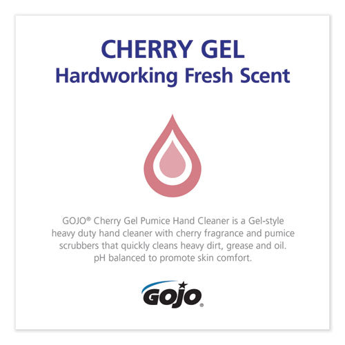 Cherry Gel Pumice Hand Cleaner, Cherry Scent, 1 Gal Bottle, 2/carton