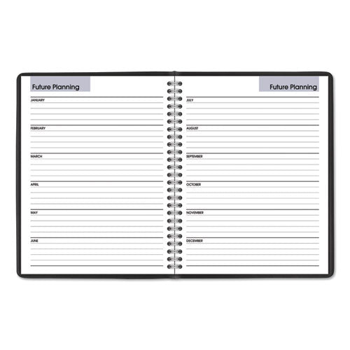 Dayminder Monthly Planner With Notes Column, Ruled Blocks, 8.75 X 7, Black Cover, 12-month (jan To Dec): 2024