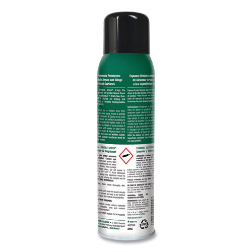 Foaming Crystal Industrial Cleaner And Degreaser, 20 Oz Aerosol Spray, 12/carton