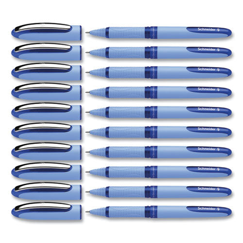 One Hybrid N Roller Ball Pen, Stick, Extra-fine 0.3 Mm, Blue Ink, Blue Barrel, 10/box