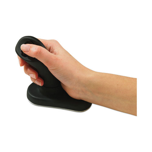Ergonomic Wireless Three-button Optical Mouse, 2.4 Ghz Frequency/30 Ft Wireless Range, Right Hand Use, Black