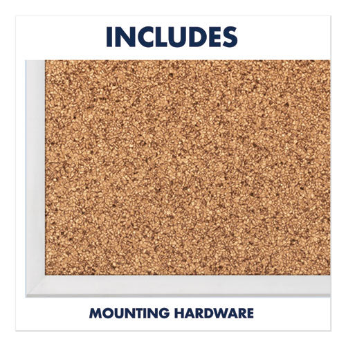 Classic Series Cork Bulletin Board, 96 X 48, Tan Surface, Silver Anodized Aluminum Frame