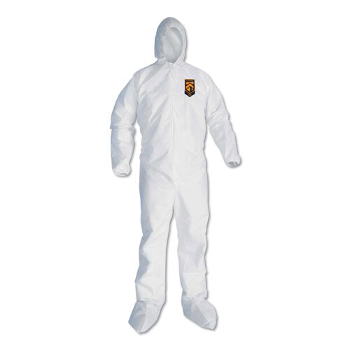 A30 Elastic Back And Cuff Hooded Coveralls, 3x-large, White, 21/carton