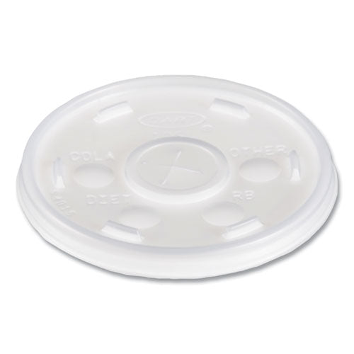 Plastic Cold Cup Lids, Fits 10 Oz Cups, Translucent, 100 Pack, 10 Packs/carton