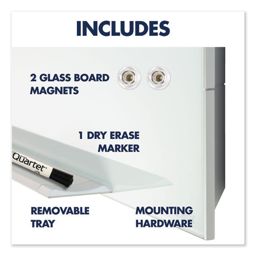 Element Framed Magnetic Glass Dry-erase Boards, 74 X 42, White Surface, Silver Aluminum Frame