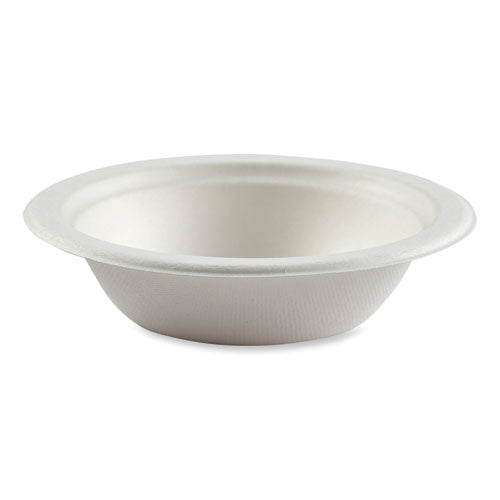 Bagasse Pfas-free Dinnerware, Bowl, 12 Oz, White, 1,000/carton