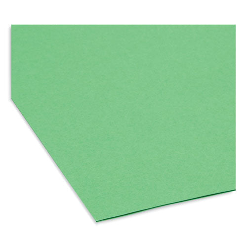 Reinforced Top Tab Colored File Folders, 1/3-cut Tabs: Assorted, Legal Size, 0.75" Expansion, Green, 100/box