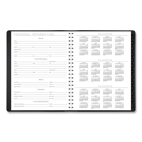 Contemporary Weekly/monthly Planner, Vertical-column Format, 11 X 8.25, Black Cover, 12-month (jan To Dec): 2024