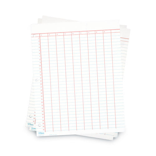 Data Pad With Numbered Column Headings, Data/lab-record Format, Wide/legal Rule, 10 Columns, 8.5 X 11, White, 50 Sheets