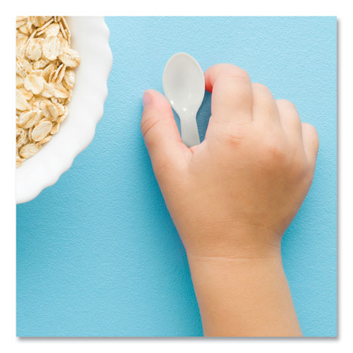 Lightweight Plastic Taster Spoon, White, 3,000/carton