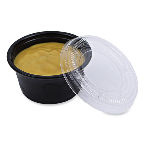 Souffle/portion Cup Lids, Fits 1.5 Oz And 2 Oz Portion Cups, Clear, 2,500/carton