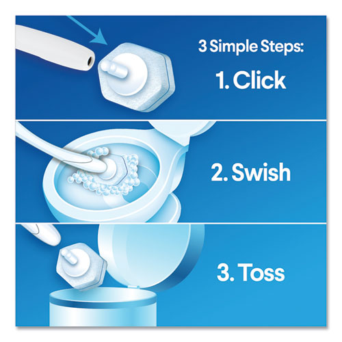 Toiletwand Disposable Toilet Cleaning System: Handle, Caddy And Refills, White, 6/carton