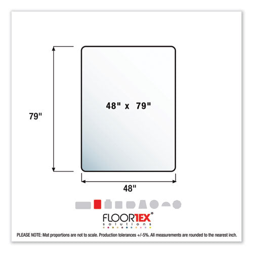 Cleartex Ultimat Polycarbonate Chair Mat For Low/medium Pile Carpet, 48 X 79, Clear