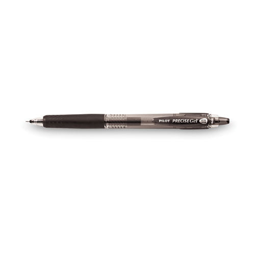 Precise Gel Begreen Gel Pen, Retractable, Fine 0.7 Mm, Black Ink, Smoke Barrel, Dozen