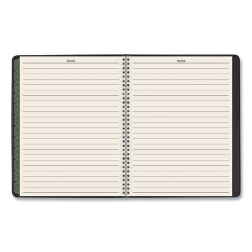 Recycled Weekly Vertical-column Format Appointment Book, 8.75 X 7, Black Cover, 12-month (jan To Dec): 2024