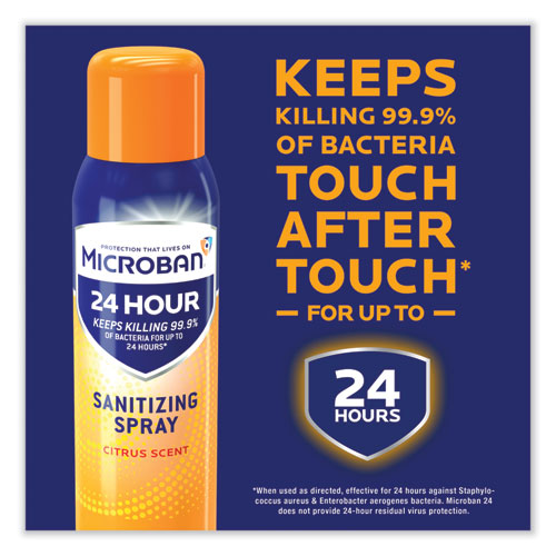 24-hour Disinfecting Sanitizing Spray, Citrus Scent, 15 Oz Aerosol Spray, 2/pack