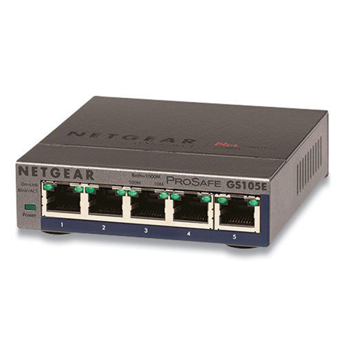 Prosafe Smart Managed Plus Gigabit Ethernet Switch, 10 Gbps Bandwidth, 128 Kb Buffer, 5 Ports