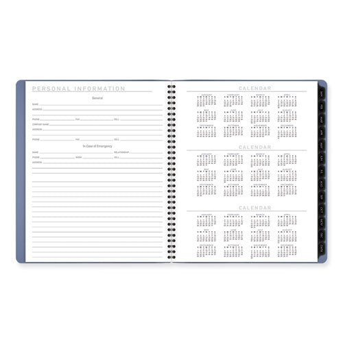 Contemporary Monthly Planner, 11.38 X 9.63, Blue Cover, 12-month (jan To Dec): 2024