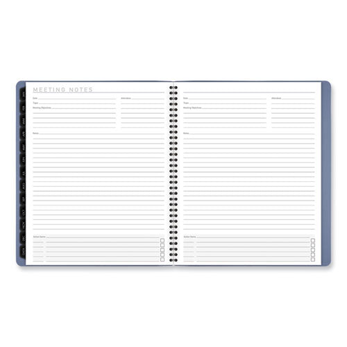 Contemporary Monthly Planner, 11.38 X 9.63, Blue Cover, 12-month (jan To Dec): 2024