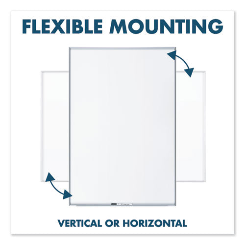 Fusion Nano-clean Magnetic Whiteboard, 36 X 24, White Surface, Silver Aluminum Frame