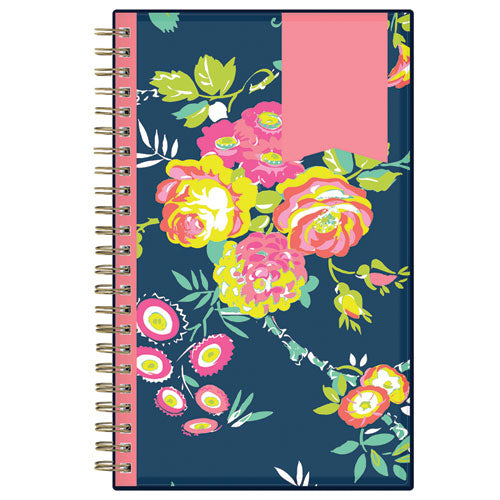 Day Designer Peyton Create-your-own Cover Weekly/monthly Planner, Floral, 8 X 5, Navy, 12-month (july-june): 2023 To 2024