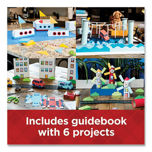 Steam Pack City Builder Kit, 6 Projects, Tape/scissors/cut-outs/prompt Book