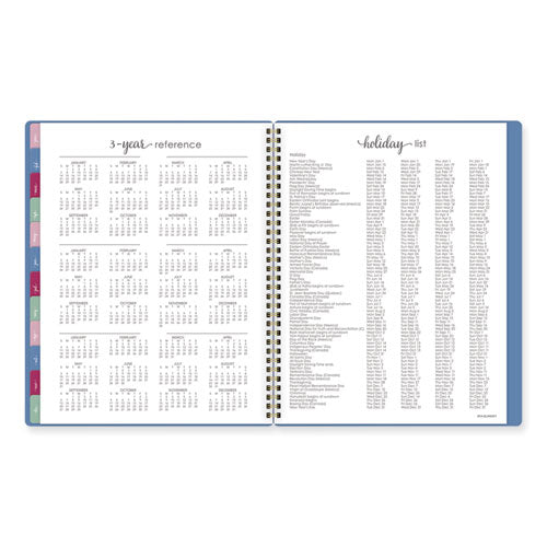 Harmony Weekly/monthly Poly Planner, 11 X 9.38, Blue Cover, 13-month (jan To Jan): 2024 To 2025