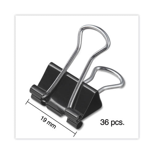 Binder Clips Value Pack, Small, Black/silver, 36/box