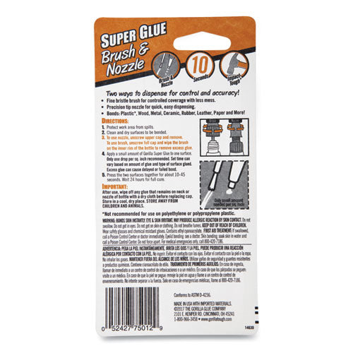 Super Glue, 0.35 Oz, Dries Clear